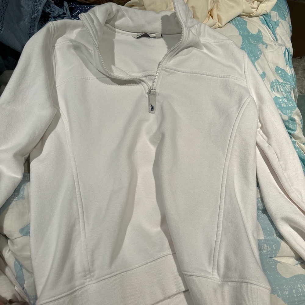 White zip up size medium